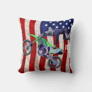 Cojín Decorativo Piloto de Motocross de Freestyle de Alto Vuelo