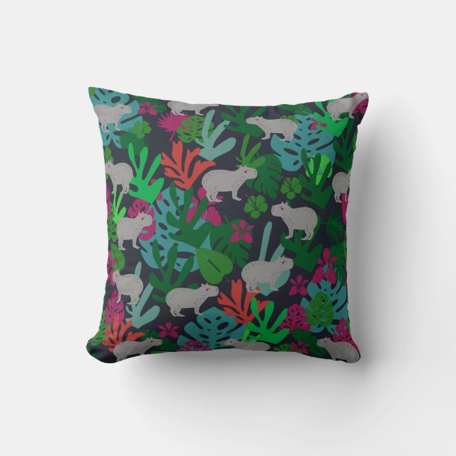 Cojín Decorativo Piloto de tiros de Capibara (Anverso)