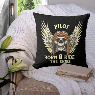 Cojín Decorativo Piloto Nacido En Cielos, Piloto De Aviación De Gua