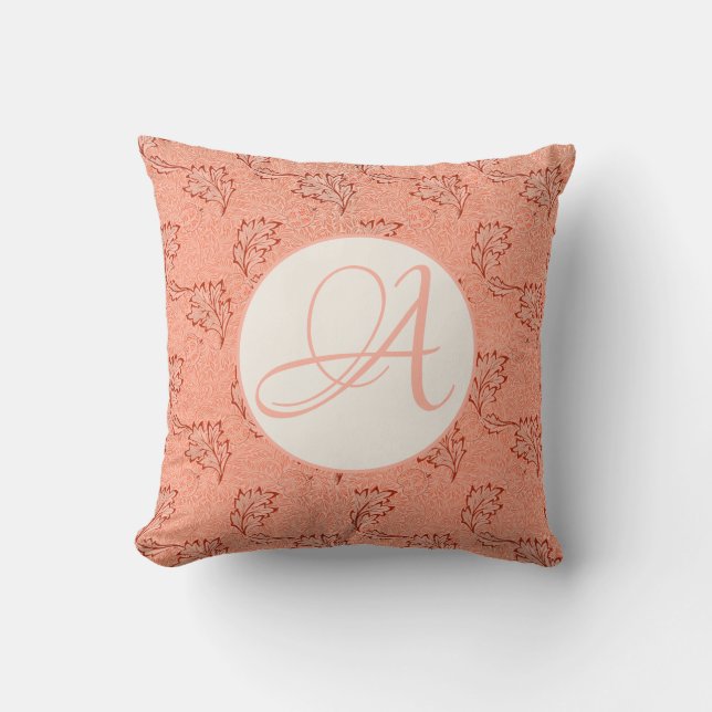 COJÍN DECORATIVO PILOTO PERSONAL INICIAL ROSA CON AVE JAPONESA (Anverso)