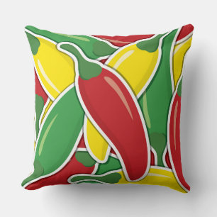 Cojín Decorativo Pimientos de chile divertidos