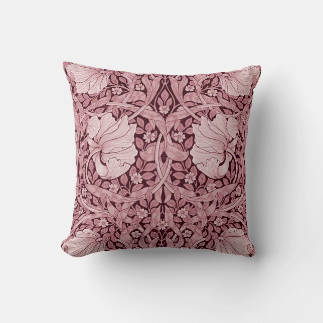 Cojín Decorativo Pimpernel Maroon, William Morris (Anverso)