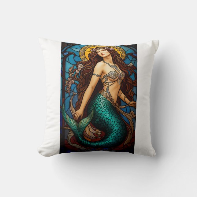 Cojín Decorativo pin up mermaid (Anverso)