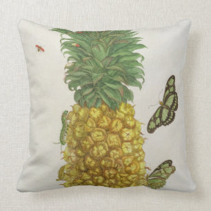 Cojín Decorativo Piña con la oruga y las mariposas (mano-c