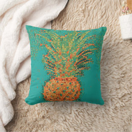 Cojín Decorativo Piña de fiesta-Piña abstracta sobre fondo brillant