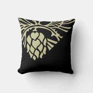 Cojín Decorativo piña de pino negra y salvia