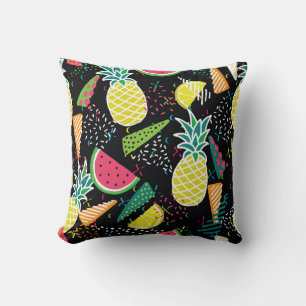 Cojín Decorativo Piña de sandía: patrón geométrico sin foco