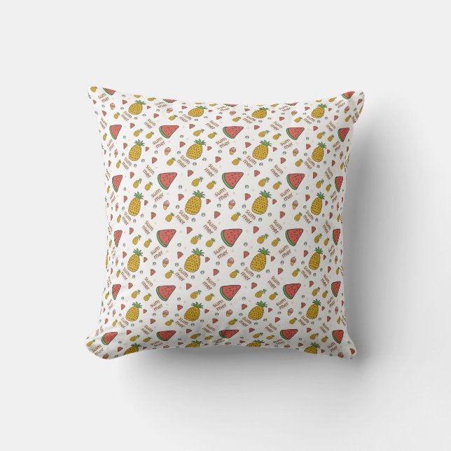 Cojín Decorativo piña divertida (Anverso)