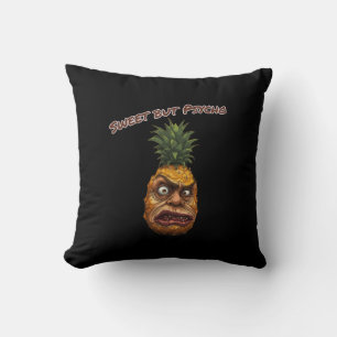 Cojín Decorativo Piña Dulce pero Psicópata