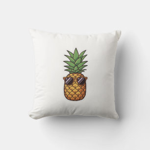 Cojín Decorativo Piña Fresca con Gafas de Sol