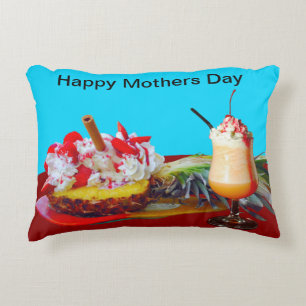 Cojín Decorativo Piña y helado con un batido de fruta