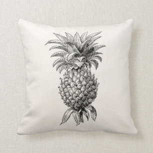 Cojín Decorativo Piñas del ilustracion de la piña de los 1800s de