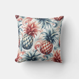 Cojín Decorativo Piñas rojas, blancas y azules