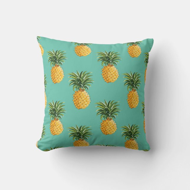 Cojín Decorativo Piñas tropicales en trullo (Anverso)
