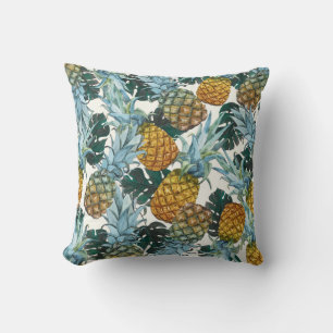 Cojín Decorativo Piñas Tropicales & Hojas Isla Exótica