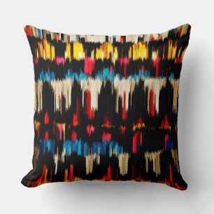 Cojín Decorativo Pincel de color de pintura abstracta moderna