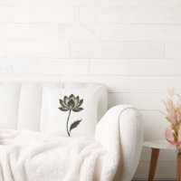 Pincel de Tinta Loto – Diseño Floral Minimalista e