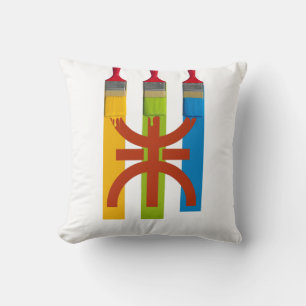 Cojín Decorativo Pincel tinte la bandera amazigh
