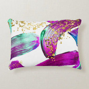 Cojín Decorativo Pincel ultravioleta: arte abstracto