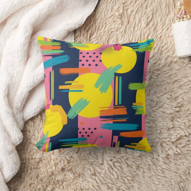 Cojín Decorativo Pincelada abstracta retro (11) (Manta)