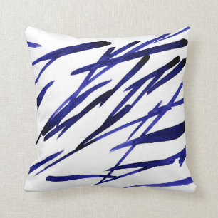 Cojín Decorativo 'Pinceladas del azul real