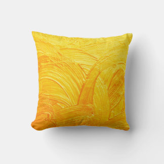 Cojín Decorativo Pinceladas y curvas fondo abstracto dorado