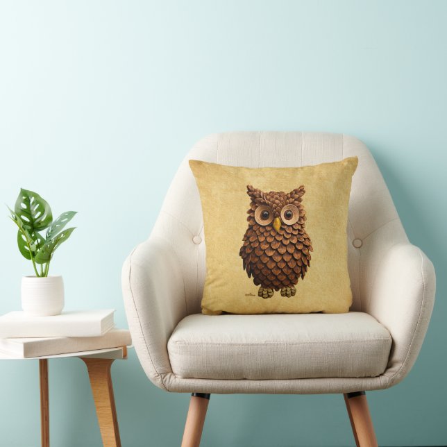 Cojín Decorativo Pine Cone Owl (Silla)