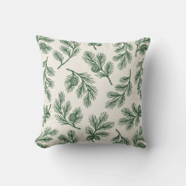 Cojín Decorativo Pine Needle Lane - Botanical Pinecone Pattern