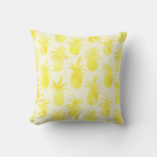 Cojín Decorativo Pineapple acuarela amarillo