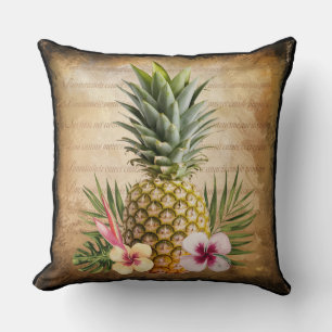 Cojín Decorativo Pineapple rústico Caligrafía francesa elegante Chi