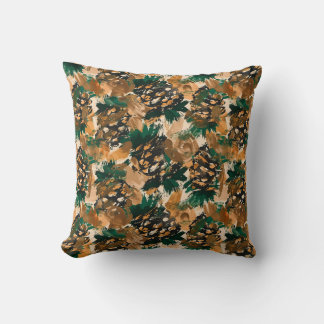 Cojín Decorativo Pineconas de acuarela de abstracto ruso