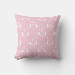 Cojín Decorativo Pines Rubor: Árbol suave rosa de Navidad