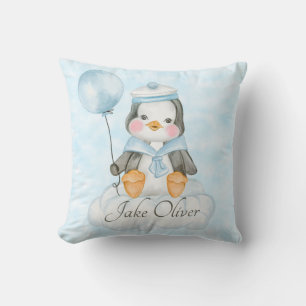 Cojín Decorativo Pingüino Bebé Niño Azul