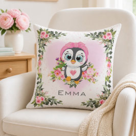 Cojín Decorativo Pingüino Bebé | Personalizado