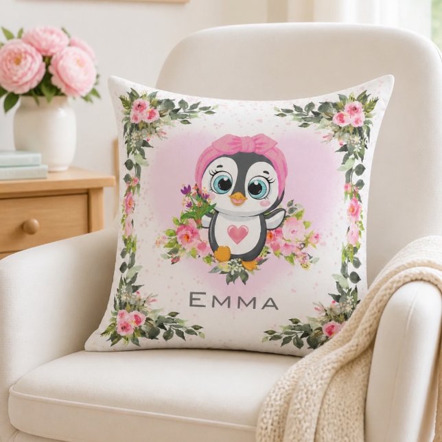 Cojín Decorativo Pingüino Bebé | Personalizado (Subido por el creador)