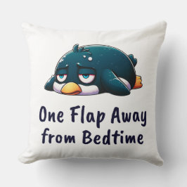 Cojín Decorativo Pingüino cansado y desmotivado