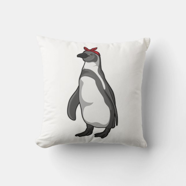 Cojín Decorativo Pingüino con Bandana (Anverso)