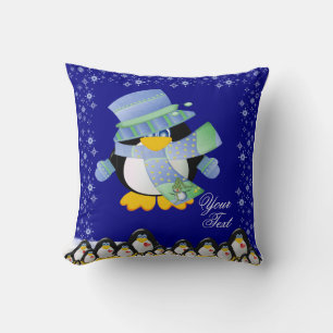 Cojín decorativo pingüino de 20" x 20"