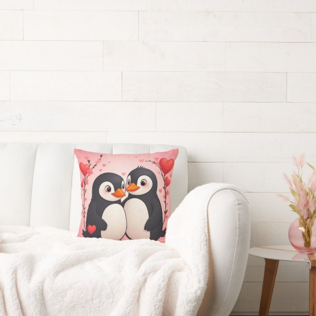 Cojín Decorativo Pinguino de Amor Eterno (Sofá)