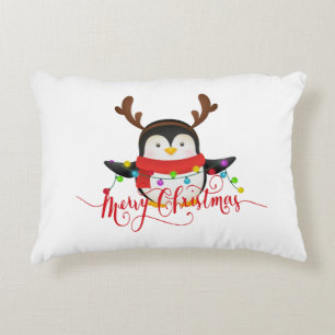 Cojín Decorativo Pingüino de Navidad