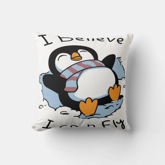 Cojín Decorativo Pingüino de nieve (Anverso)