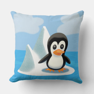 Cojín Decorativo Pingüino en un Iceberg
