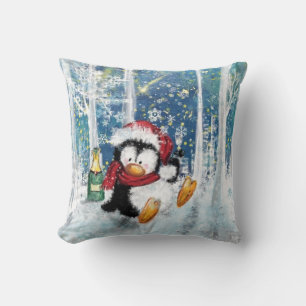 Cojín Decorativo Pingüino feliz - Navidades