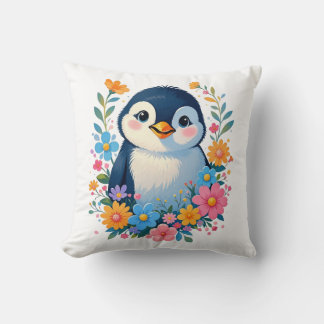 Cojín Decorativo pingüino lindo