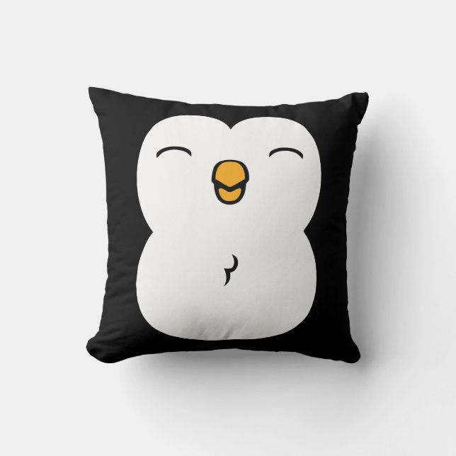 Cojín Decorativo Pingüino lindo (Anverso)