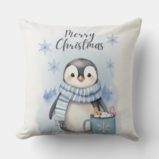 Cojín Decorativo "Pingüino lindo 3" (Anverso)