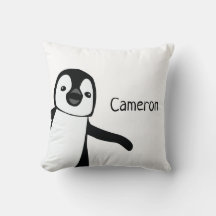 Pingüino personalizado blanco y negro | Bebé