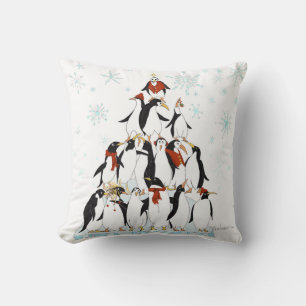 Cojín Decorativo Pingüino Personalizado de vacaciones divertidas en
