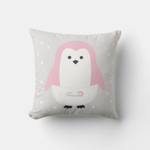 Cojín decorativo Pingüino Rosa