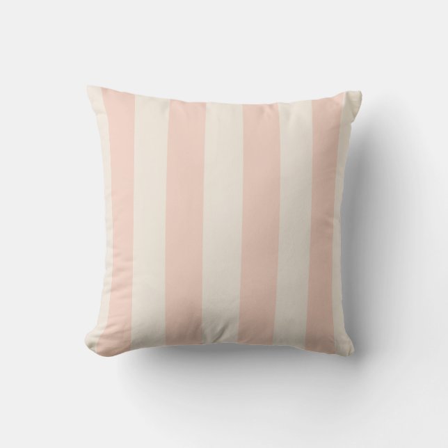 Cojín Decorativo Pink and Cream Bold Stripe (Anverso)